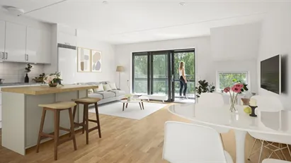 Helt ny lägenhet belägen i lugnt och attraktivt villaområde med inglasad balkong & egen p-plats