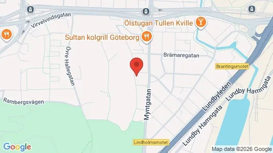 Lägenheter till salu i Lundby - kort over placeringen
