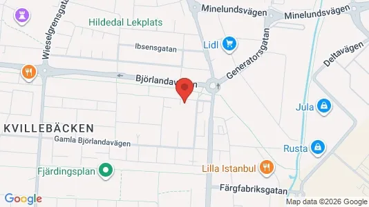 Lägenheter till salu i Lundby - kort over placeringen