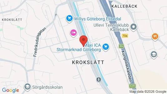 Lägenheter till salu i Johanneberg - kort over placeringen