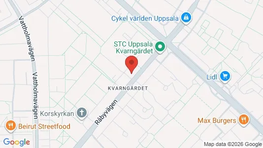 Lägenheter till salu i Uppsala - kort over placeringen