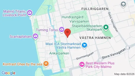 Lägenheter till salu i Malmö Centrum - kort over placeringen