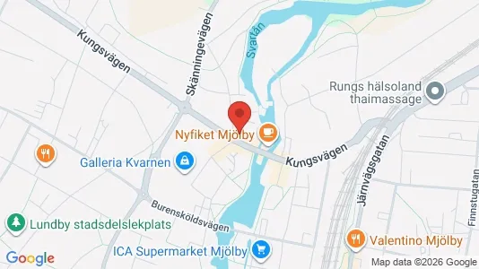 Lägenheter att hyra i Mjölby - kort over placeringen