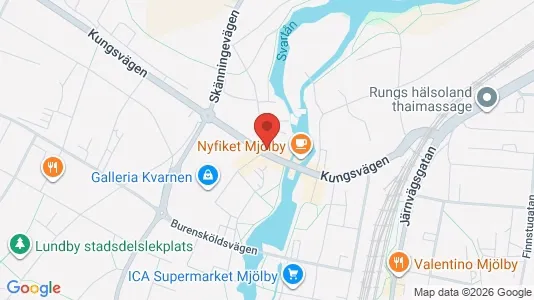 Lägenheter att hyra i Mjölby - kort over placeringen