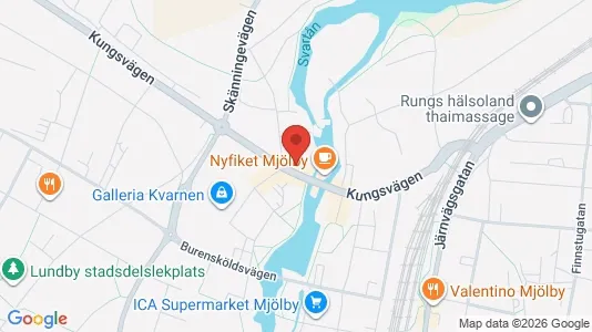 Lägenheter att hyra i Mjölby - kort over placeringen