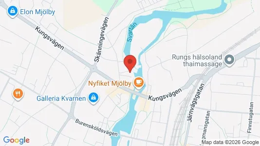 Lägenheter att hyra i Mjölby - kort over placeringen