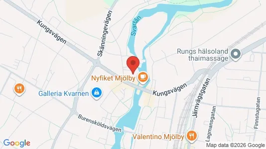 Lägenheter att hyra i Mjölby - kort over placeringen