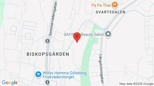 Lägenheter till salu i Västra hisingen - kort over placeringen