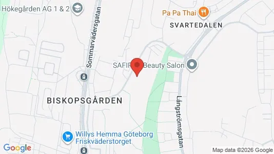 Lägenheter till salu i Västra hisingen - kort over placeringen