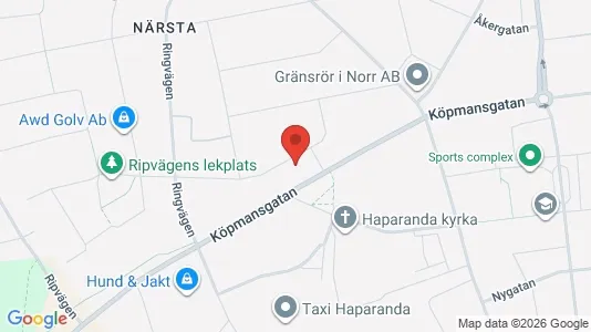 Lägenheter att hyra i Haparanda - kort over placeringen