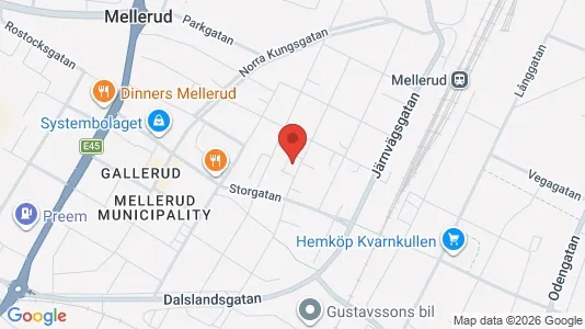 Lägenheter att hyra i Mellerud - kort over placeringen