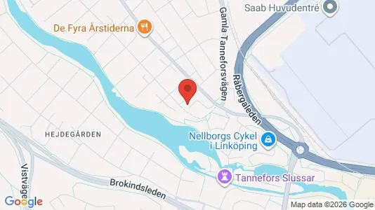 Lägenheter till salu i Linköping - kort over placeringen