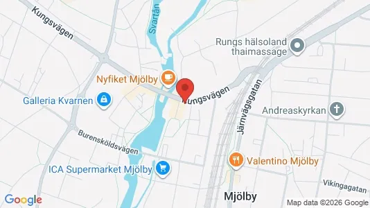 Lägenheter att hyra i Mjölby - kort over placeringen