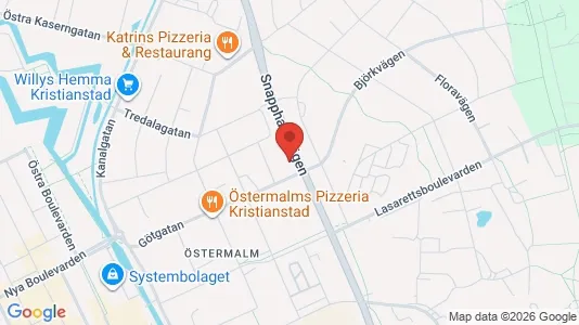Lägenheter till salu i Kristianstad - kort over placeringen