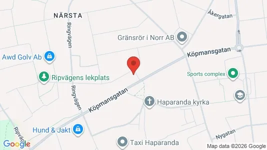 Lägenheter att hyra i Haparanda - kort over placeringen