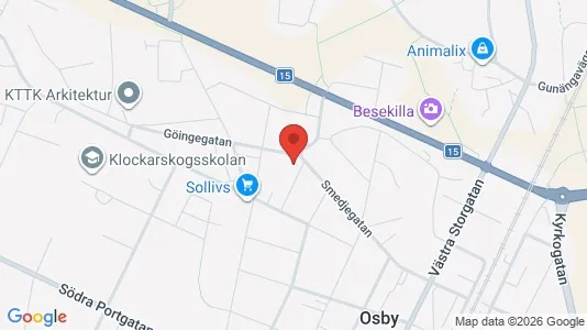 Lägenheter att hyra i Osby - kort over placeringen