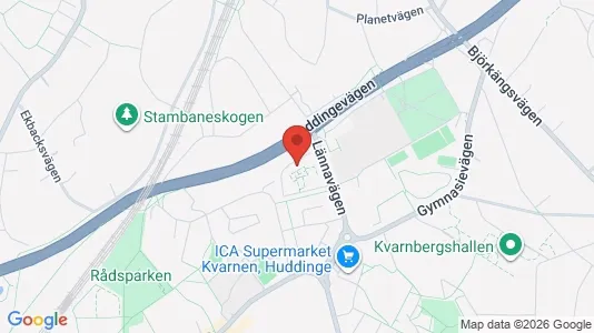 Lägenheter till salu i Huddinge - kort over placeringen