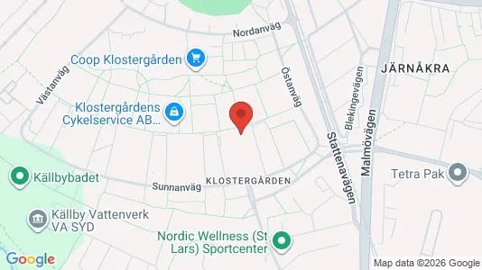 Lägenheter till salu i Lund - kort over placeringen