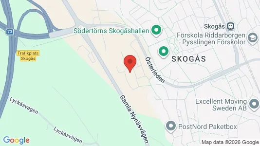 Lägenheter till salu i Huddinge - kort over placeringen