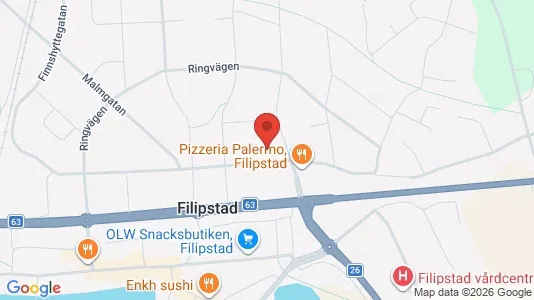 Lägenheter att hyra i Filipstad - kort over placeringen