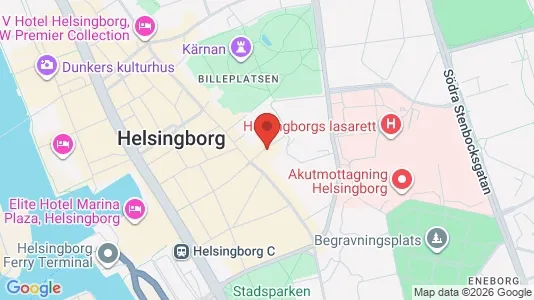 Lägenheter till salu i Helsingborg - kort over placeringen