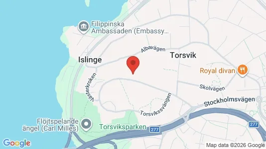 Lägenheter till salu i Lidingö - kort over placeringen