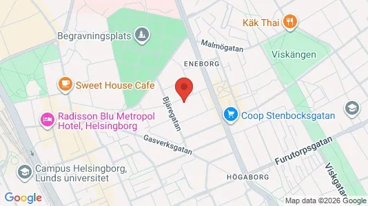 Lägenheter till salu i Helsingborg - kort over placeringen