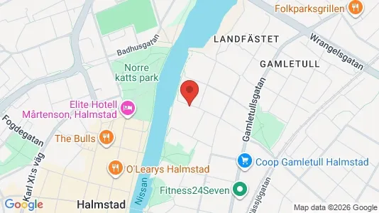 Lägenheter till salu i Halmstad - kort over placeringen