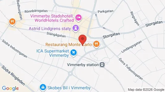 Lägenheter att hyra i Vimmerby - kort over placeringen
