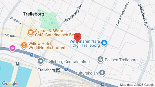 Lägenheter till salu i Trelleborg - kort over placeringen