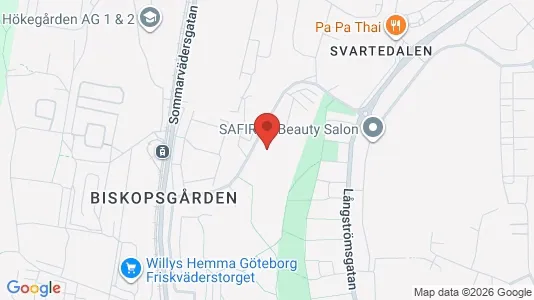 Lägenheter till salu i Västra hisingen - kort over placeringen