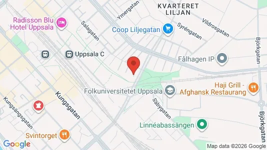 Lägenheter till salu i Uppsala - kort over placeringen
