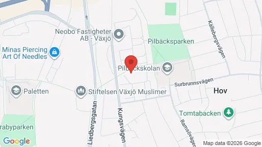 Lägenheter till salu i Växjö - kort over placeringen