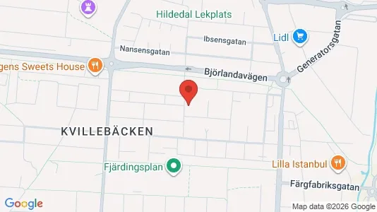 Lägenheter till salu i Lundby - kort over placeringen