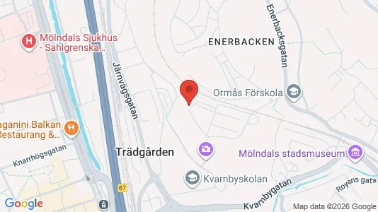 Lägenheter till salu i Mölndal - kort over placeringen