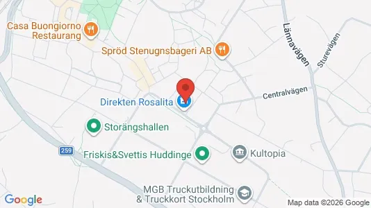 Lägenheter till salu i Huddinge - kort over placeringen