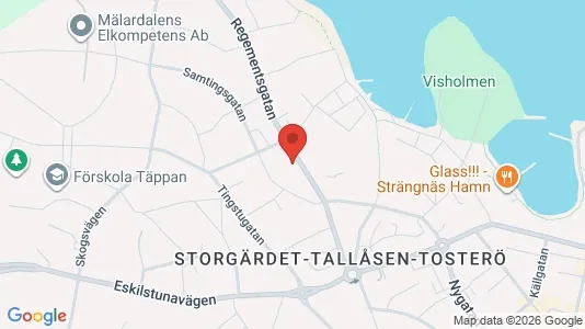 Lägenheter att hyra i Strängnäs - kort over placeringen