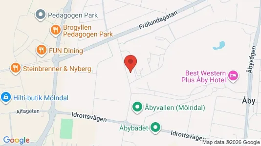 Lägenheter till salu i Mölndal - kort over placeringen