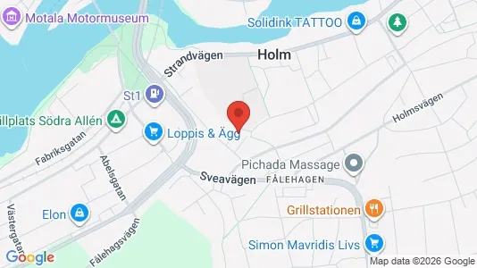 Lägenheter att hyra i Motala - kort over placeringen