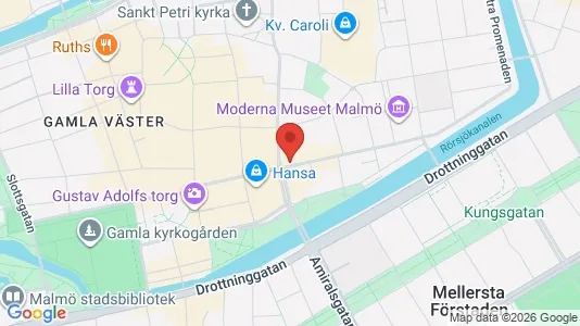 Lägenheter till salu i Malmö Centrum - kort over placeringen