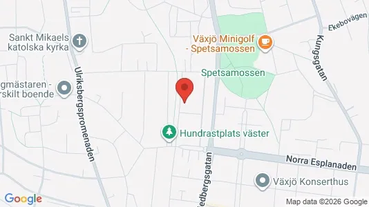 Lägenheter till salu i Växjö - kort over placeringen