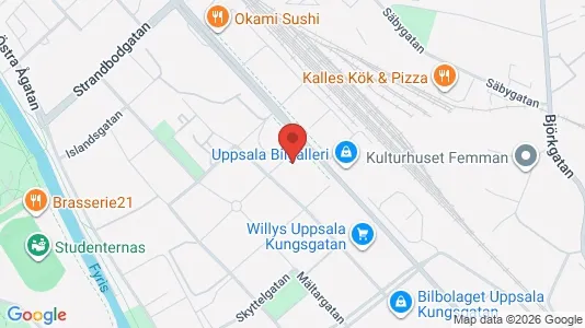 Lägenheter till salu i Uppsala - kort over placeringen