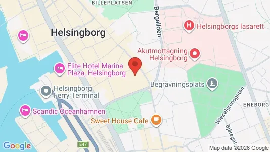 Lägenheter till salu i Helsingborg - kort over placeringen