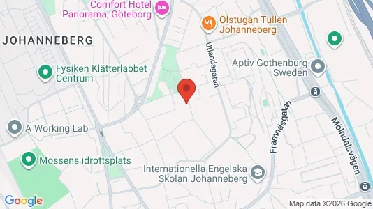 Lägenheter till salu i Johanneberg - kort over placeringen