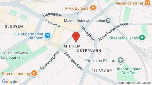 Lägenheter till salu i Malmö Centrum - kort over placeringen