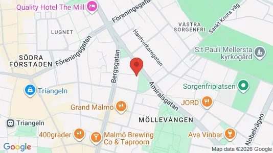 Lägenheter till salu i Malmö Centrum - kort over placeringen