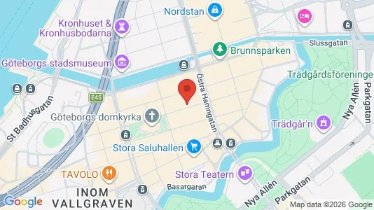 Lägenheter till salu i Göteborg Centrum - kort over placeringen