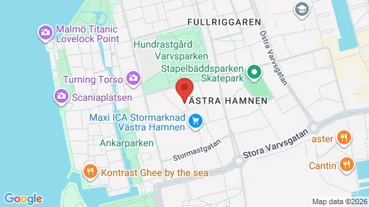 Lägenheter till salu i Malmö Centrum - kort over placeringen