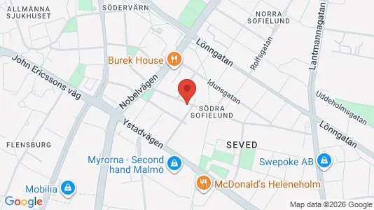 Lägenheter till salu i Malmö Centrum - kort over placeringen