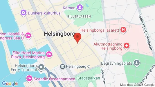 Lägenheter till salu i Helsingborg - kort over placeringen
